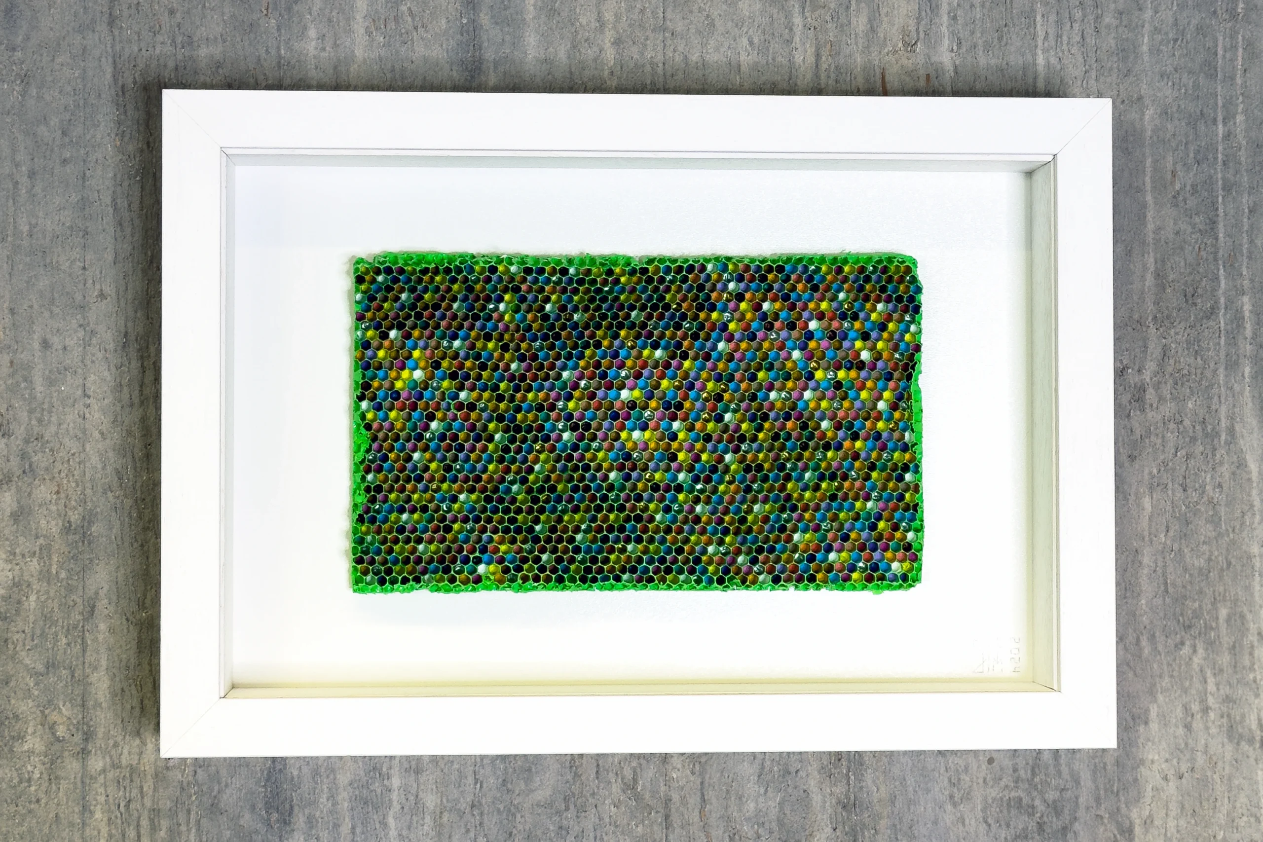 Farbpixel im Grünen - Mixed Media