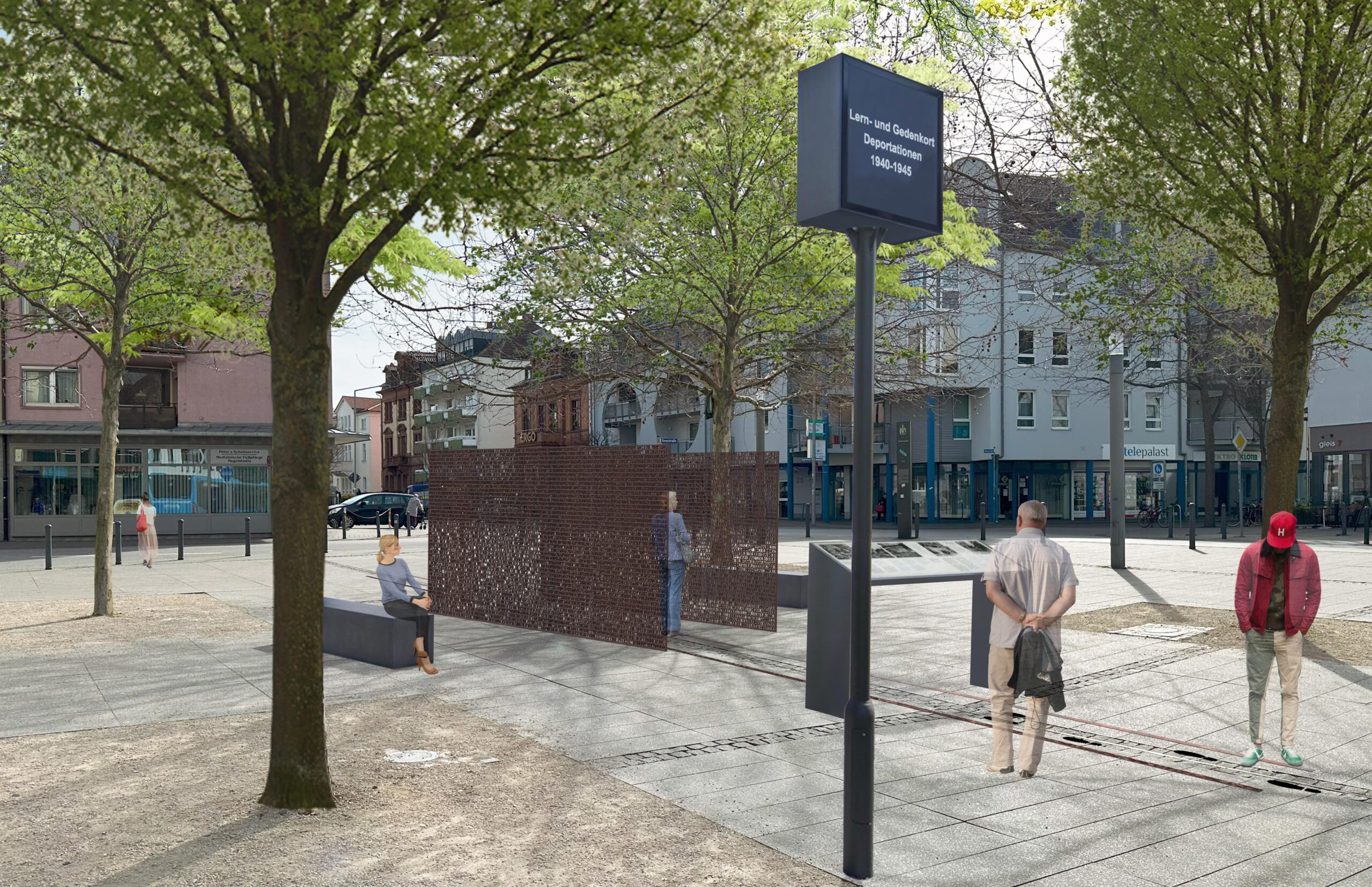 „Der letzte Weg“ – Lern- und Gedenkort St.-Albans-Platz Visualisierung